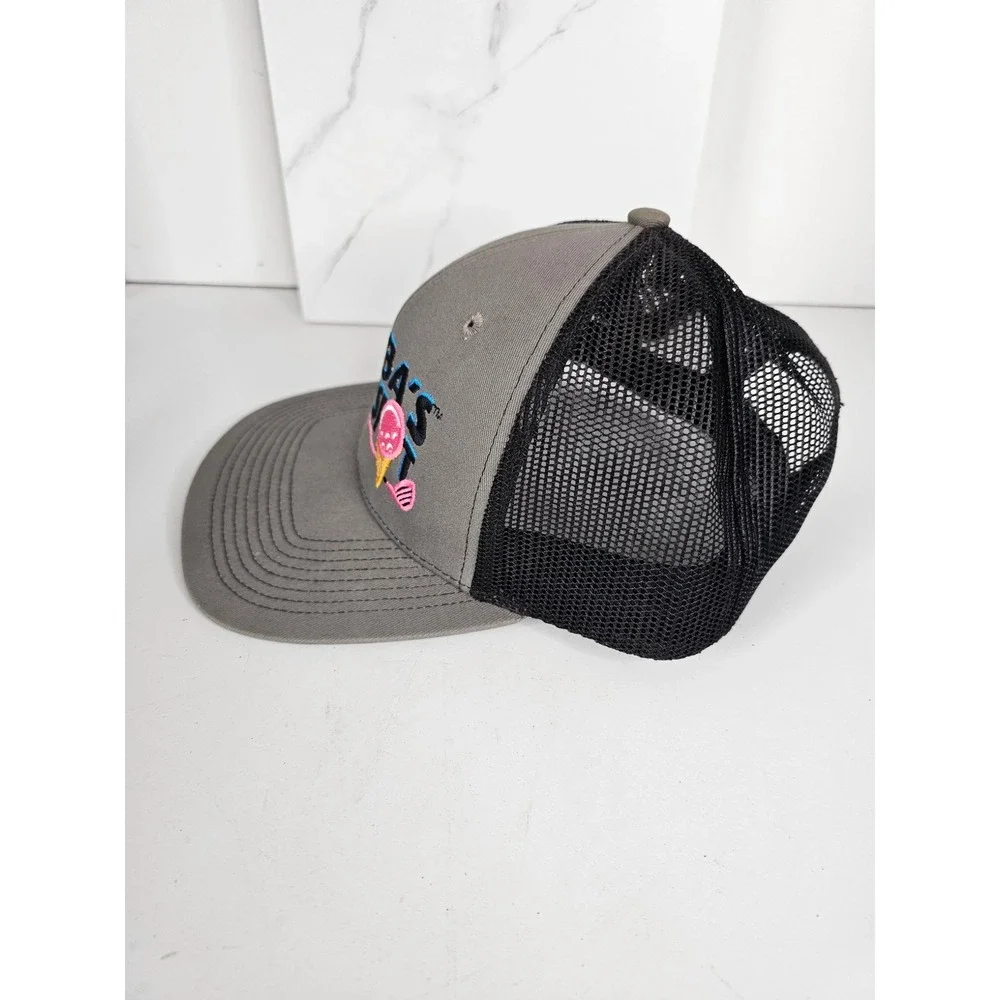 Outdoor Cap Bubba's Sweet Spot Pensacola Grey Black Trucker Hat Golf Cap Preppy
